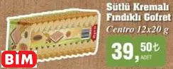 CENTRO SÜTLÜ KREMALI FINDIKLI GOFRET